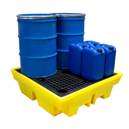 Polyethylene 4 x 205 Litre Drum Spill Pallet BP4 Polyethylene 4 x 205 Litre Drum Spill Pallet BP4