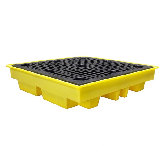 Polyethylene 4 x 205 Litre Low Profile Drum Spill Pallet BP4L