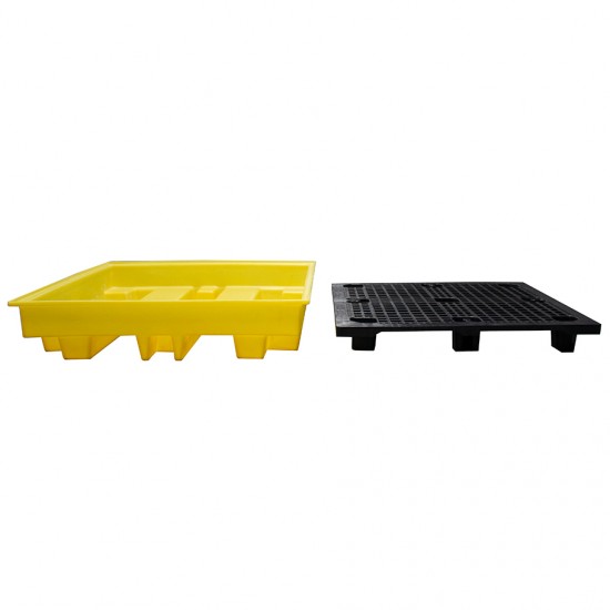 Polyethylene 4 x 205 Litre Low Profile Drum Spill Pallet BP4L