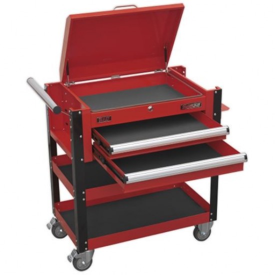 Superline Pro 2 Drawer Heavy-Duty Mobile Tool Trolley AP760M