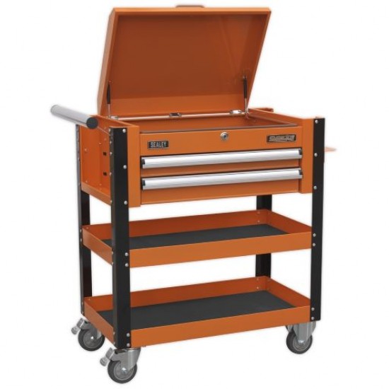 Superline Pro 2 Drawer Heavy-Duty Mobile Tool Trolley AP760M