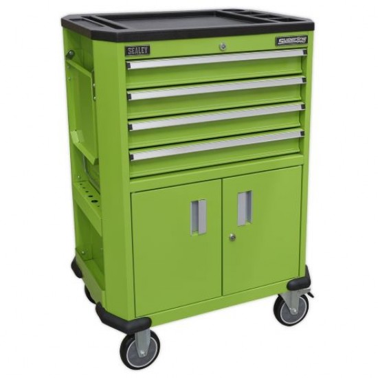 Superline Pro 4 Drawer + 2 Cupboard Tool Trolley AP980MTHV