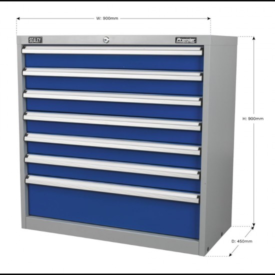 Premier Industrial 7 Drawer Tool Cabinet API9007