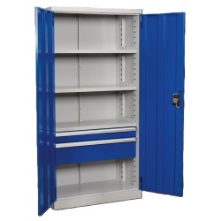 Premier Industrial Workshop Cabinet with 2 Drawers & 3 Shelves 1800mm APICCOMBO2