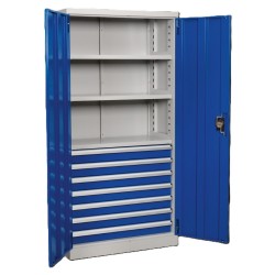Premier Industrial Cabinet with 7 Drawers & 3 Shelves 1800mm APICCOMBO7