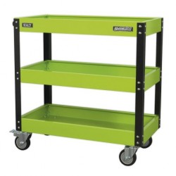 Superline Pro Hi-Viz Green 3 Tier Heavy-Duty Workshop Trolley CX110HV