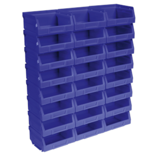 Pack Of 24 Small Parts Plastic Containers TPS124