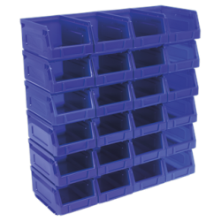 Pack of 24 Small Parts Plastic Containers TPS224