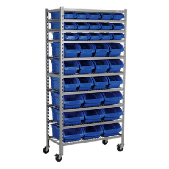 36 Bin Mobile Part Storage System TPS36