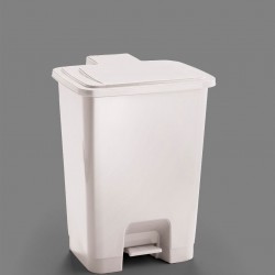 All Plastic 15 litre pedal operated step on container waste bins PLPED15