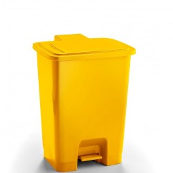 All Plastic 15 litre pedal operated step on container waste bins PLPED15