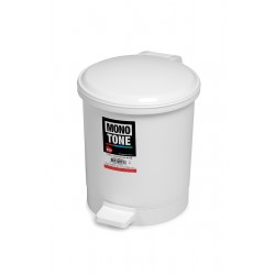 3 Litre White Steel Pedal Bin V/PED3