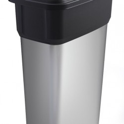 Slim Jim Metal Look Plastic Recycling Bins SLIM55