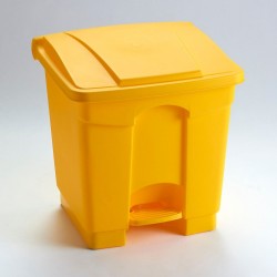 All Plastic 30 litre pedal operated step on container waste bins STEP30