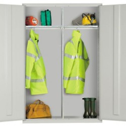 Extra Wide Wardrobe Two Compartment Steel Cupboard 724818W