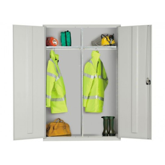 Extra Wide Wardrobe Two Compartment Steel Cupboard 724818W