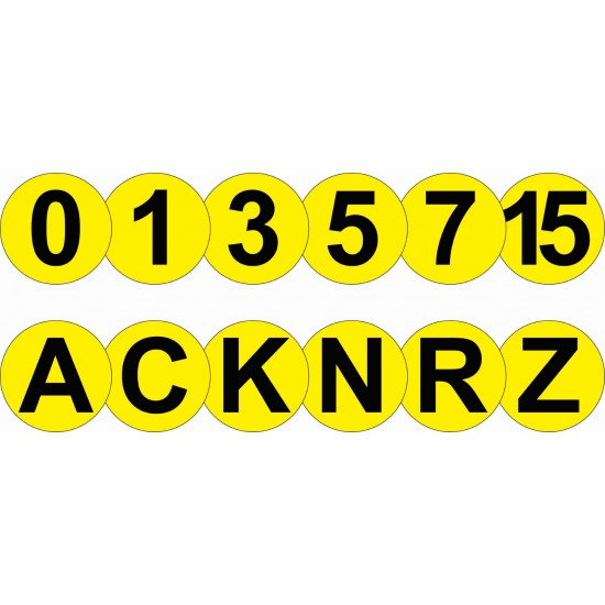 Self Adhesive Floor Identification Markers (Numbers & Letters)